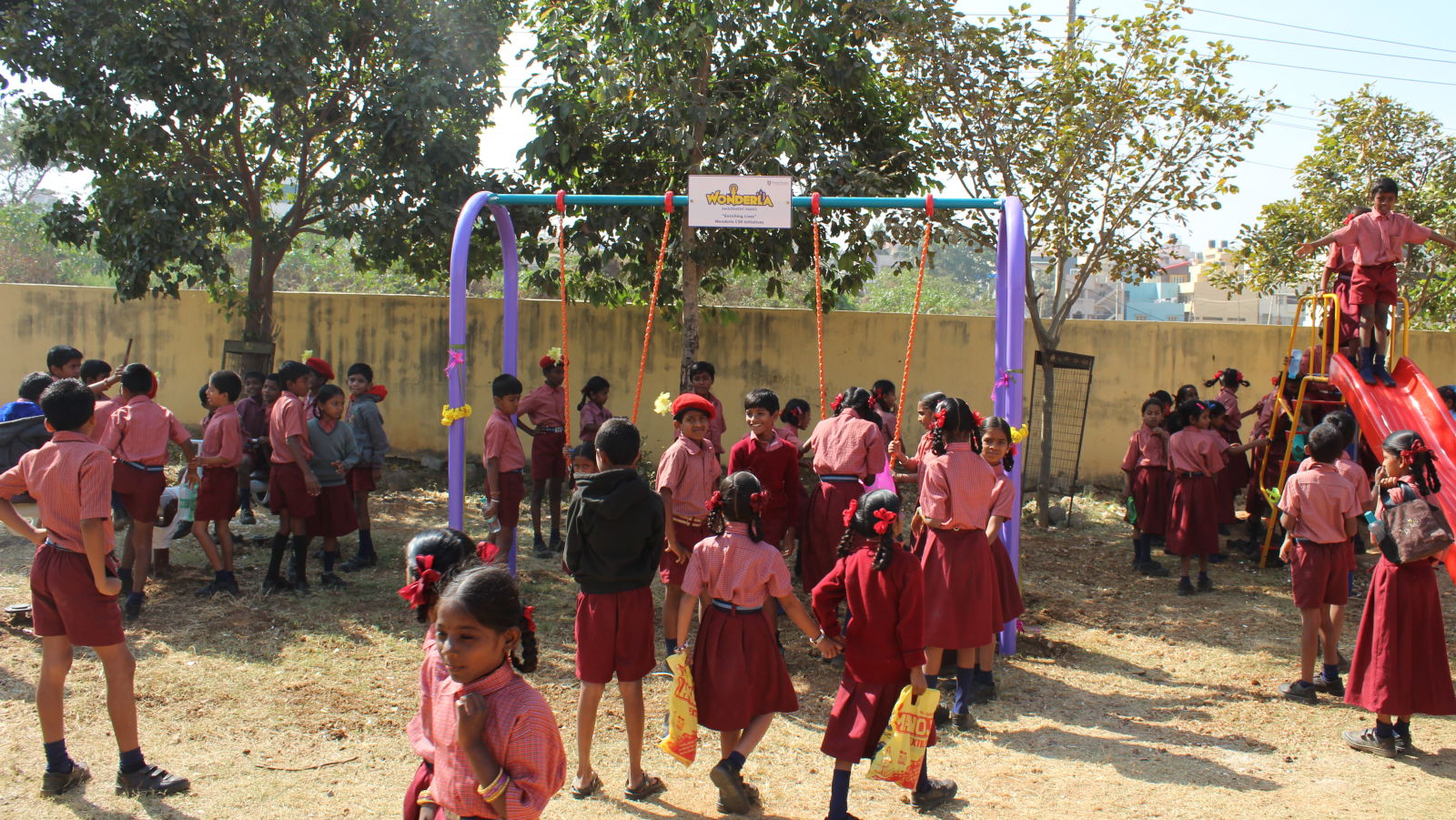 kids playing at playground