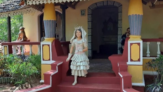 Figurine of a bride outside Big Foot Museum in Goa