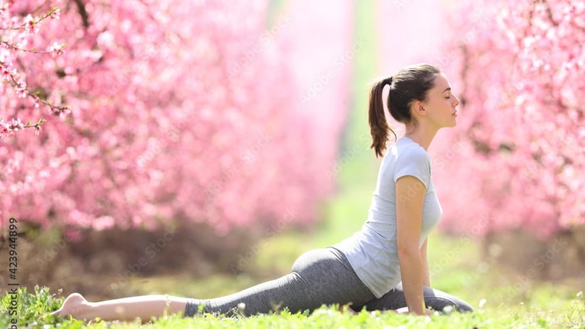 YO1 Resorts Catskills - A woman indulging in a yoga aasan