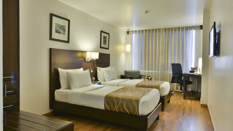 Side View of Deluxe Twin with twin beds and all modern amenities - Clarks Collection, Vadodara