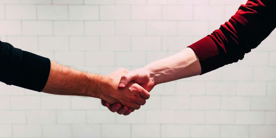 alt-text Two men Shaking hands strongly