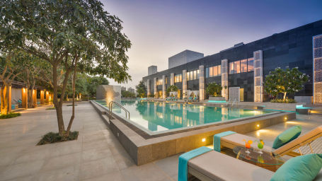 our swimming pool in Gurgaon