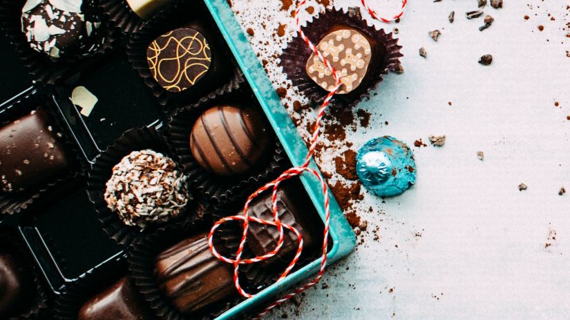 chocolates in a box