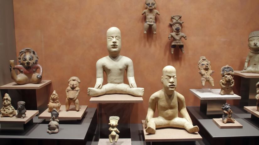 figurines in a museum