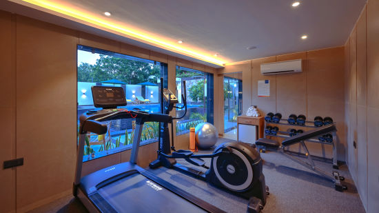 A fitness centre at Royale Sarovar Portico, Agra