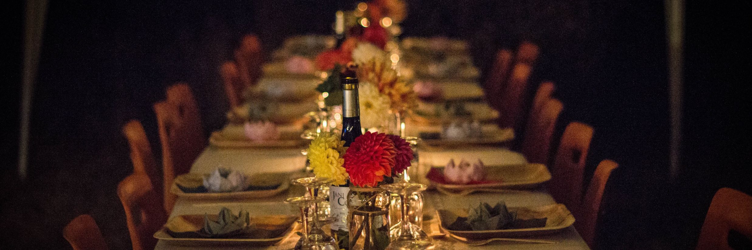 grandly set table @ Lamrin Ucassaim Hotel, Goa