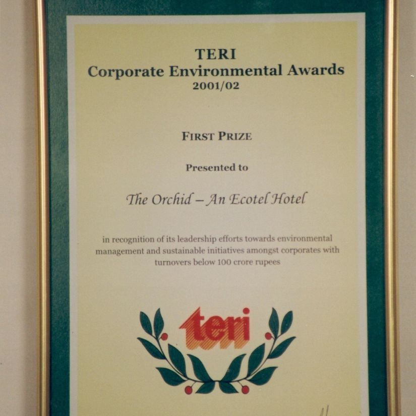 Award Eco-Hotel Dr.Vithal Kamat Orchid Hotels Mumbai eigerw