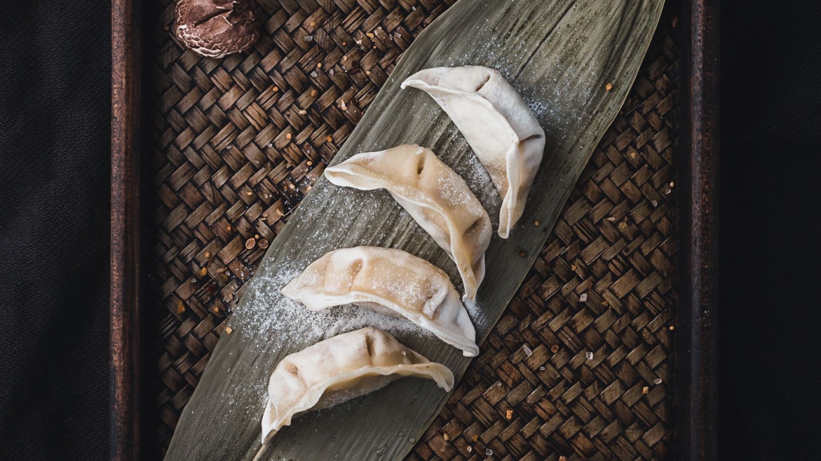 dumplings on a leaf