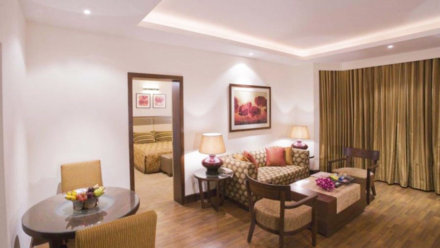 living room of the Superior Suite at The Retreat Hotel and Convention Centre Madh Island Mumbai