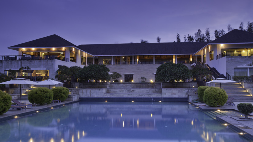 pool and exterior facade of The Serai Chikmagalur