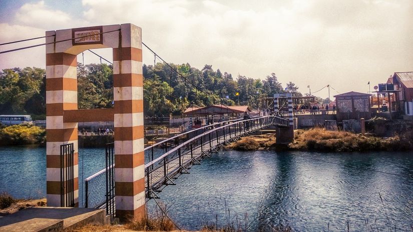 A bridge atop a lake in Khasi hills