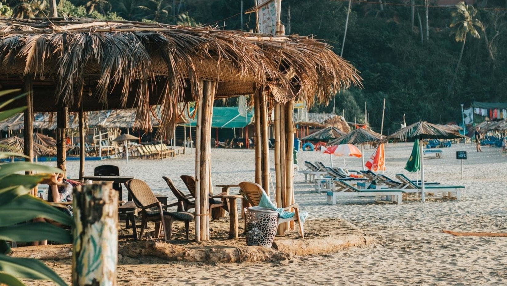 Chairs kept on a beach