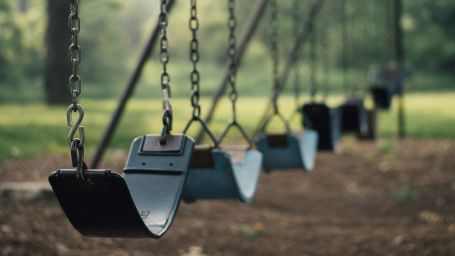 empty swings in a park