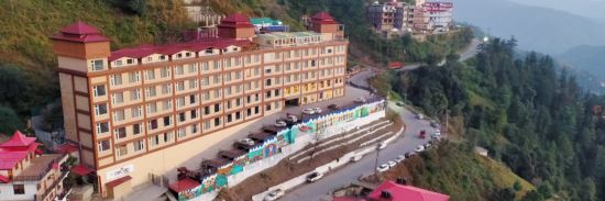 Aerial view of the facade of The Orchid Hotel Shimla