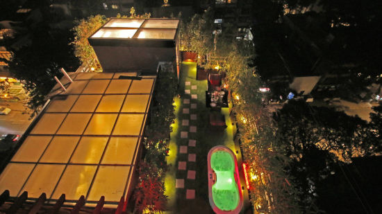 rooftop view of theory9 premium service apartments in mumbai