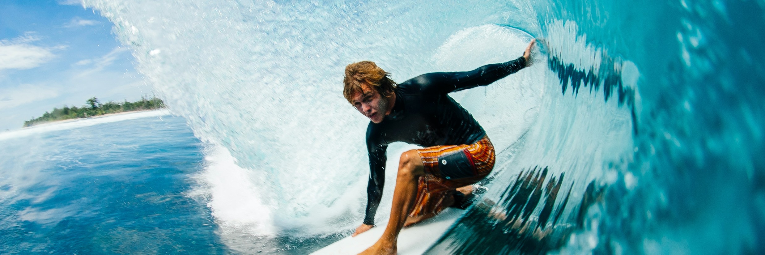 a man surfing