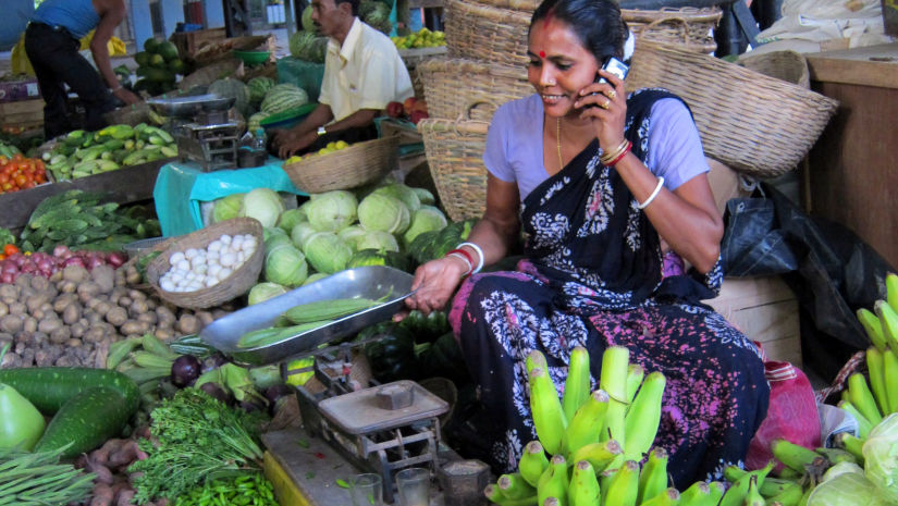 a person selling vegetables 