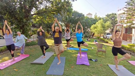 morning-yoga @ Lamrin Boutique Cottages, Rishikesh