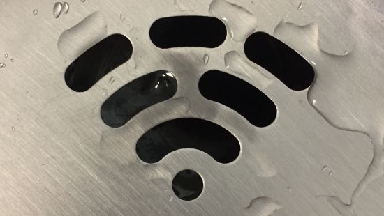 the logo of Wi-Fi displayed on a semi transparent background