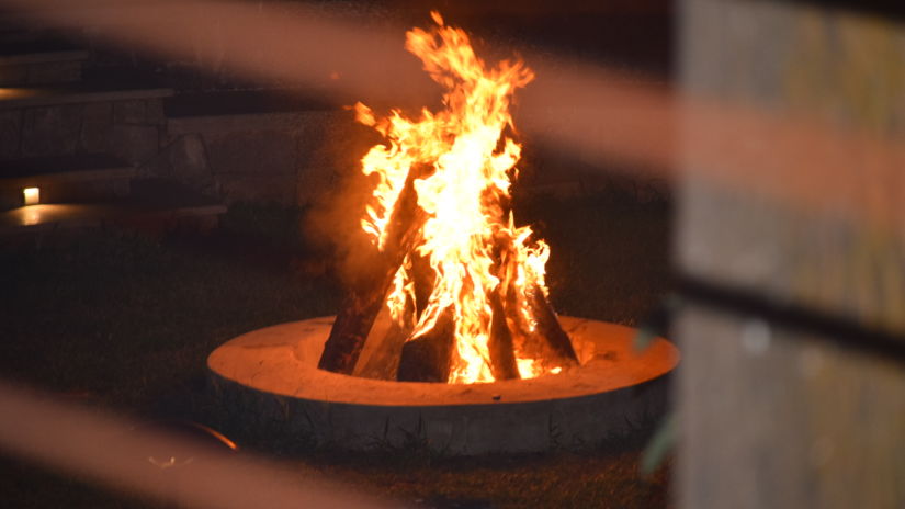 The Birchwood Retreat - a bonfire