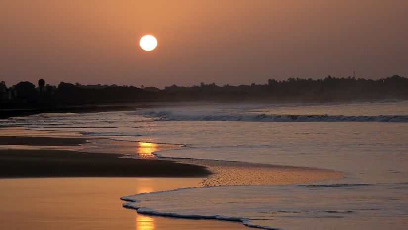 sunset at a beach