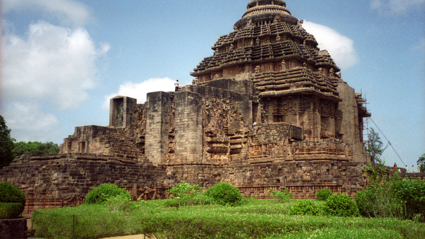 A facade view of sun temple near Lotus Eco resort Konark.