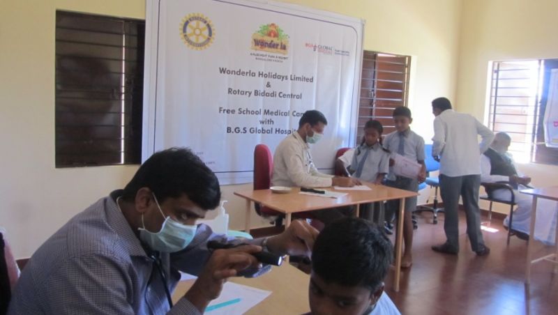 Check-up at medical camp