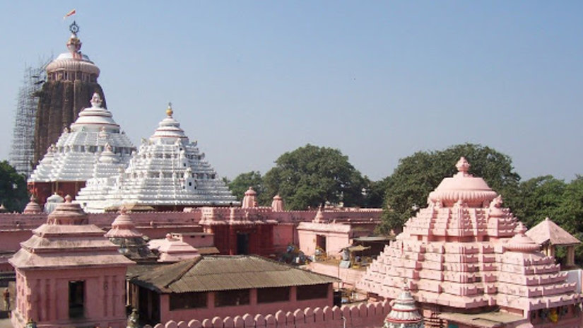 a red and white temple