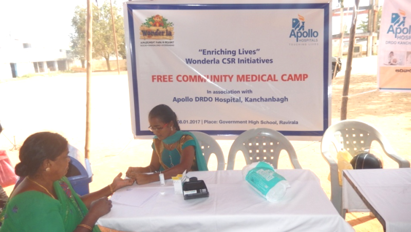 Woman undergoing medical check-up