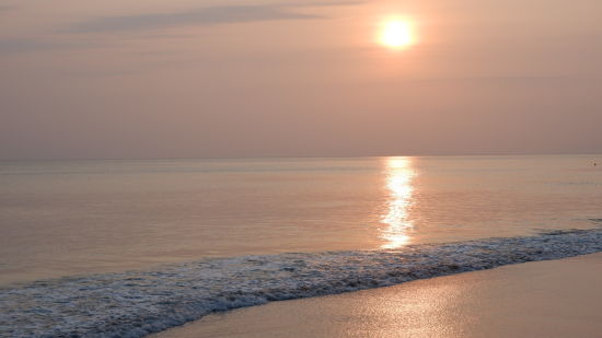 sunset on a beach