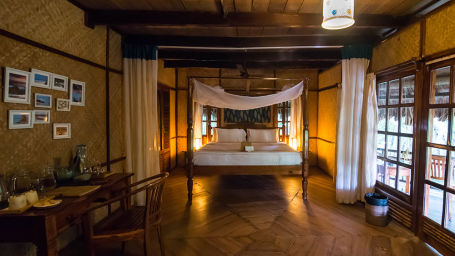 interior view of one of the Fan Cooled Duplex cottages at Barefoot at Havelock