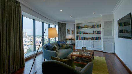 seating area at our library suites in whitefield