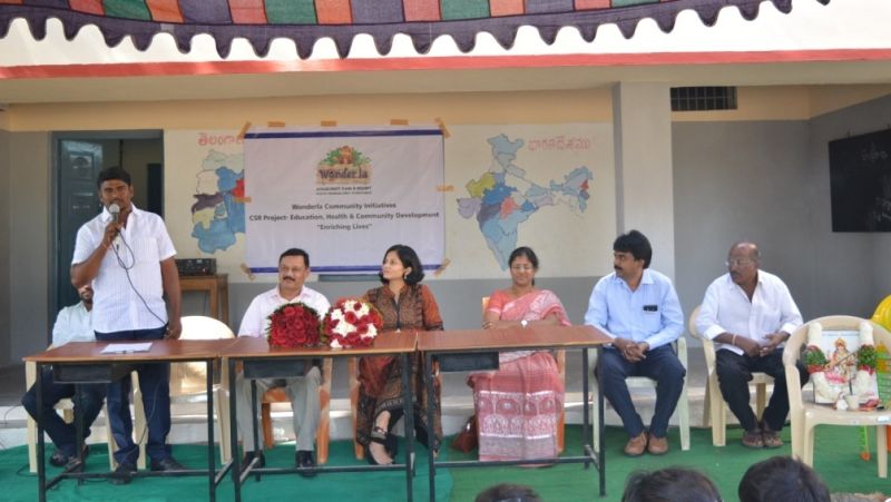 people sitting on a dais