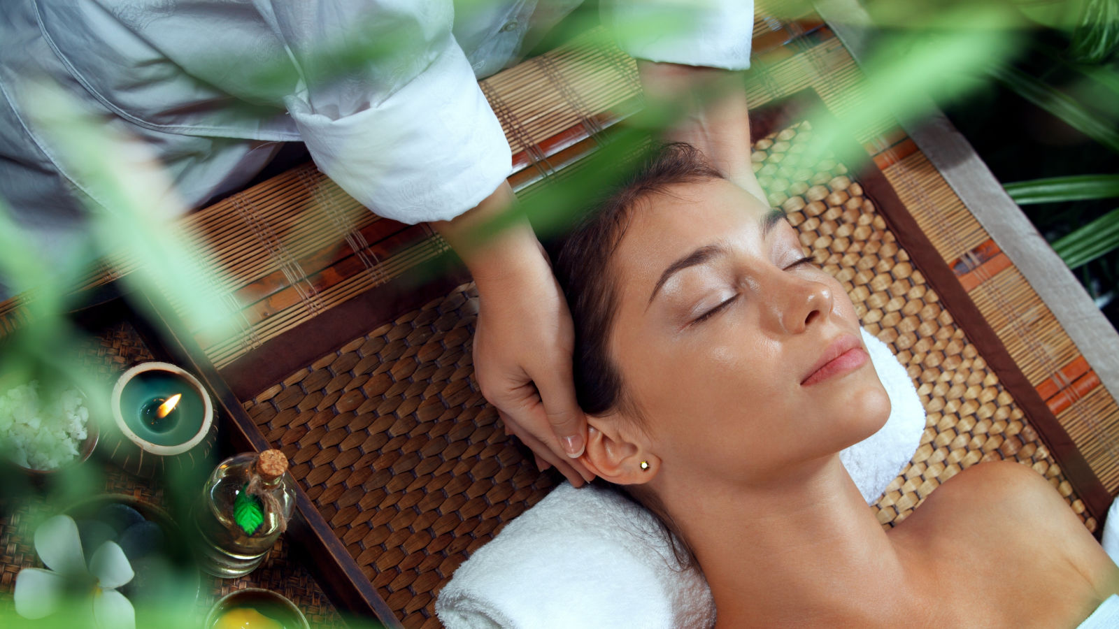 Lady undergoing spa treatment