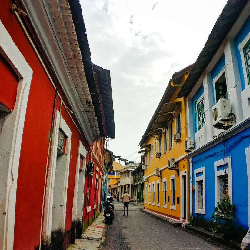 exterior view of latin quarters in goa