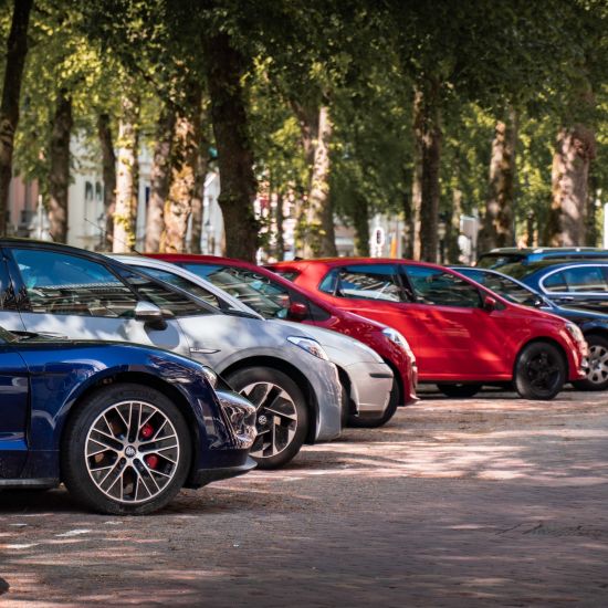 Cars parked in a car parking