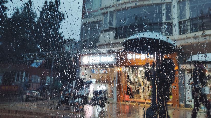 A rainy day captured from the other side of the glass - Symphony Summer Sand Beach Resort and Spa