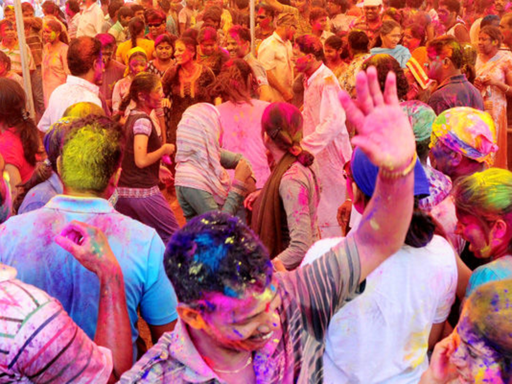 People celebrate Holi