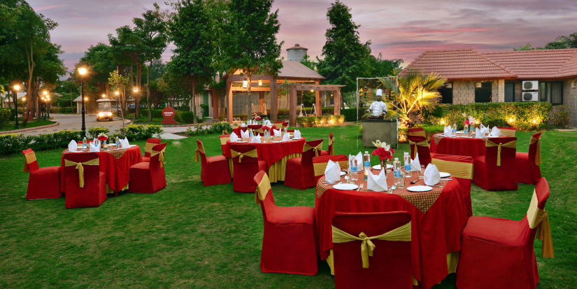 Gathbandan Lawn Banquet in Mathura Destination weddings in Mathura at Shri Radha Brij Vasundhara Resort Spa Mathura