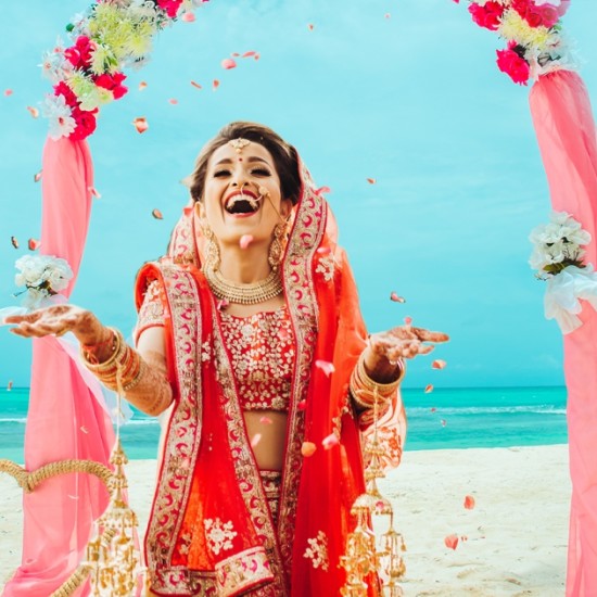 Beach Wedding at Lotus Eco Resort Konark with floral decoration 