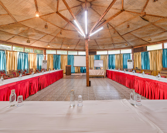 alt-text Elegantly arranged conference area at Silver Sand Sea Princess Beach Resort, Port Blair