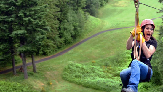 Skamania Lodge Things to Do Zip Line Tour over Golf Course precropped to 1440 x 600