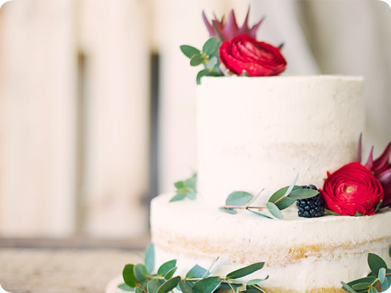 a cake decorated with flowers