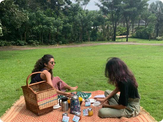 people enjoying a picnic