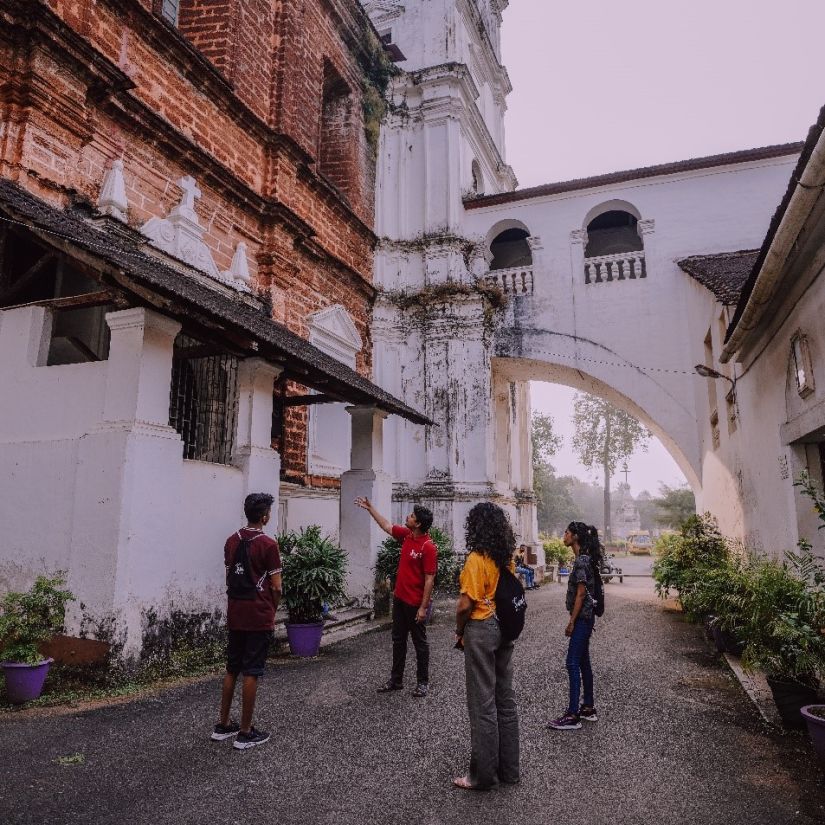 people taking a cultural city walk at margao