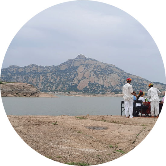 Dreamy Dam breakfast offered as part of experiences at Brij Pola, Jawai