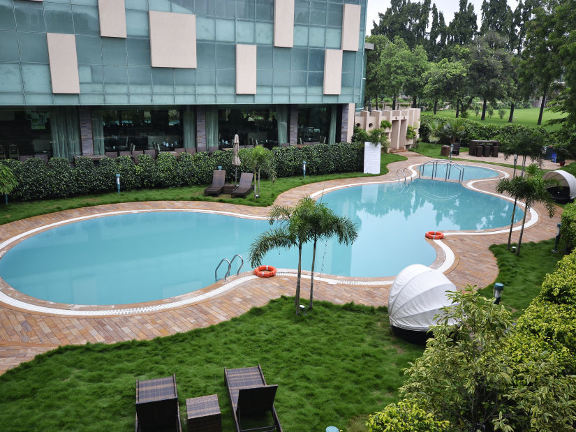 Swimming pool with blue waters