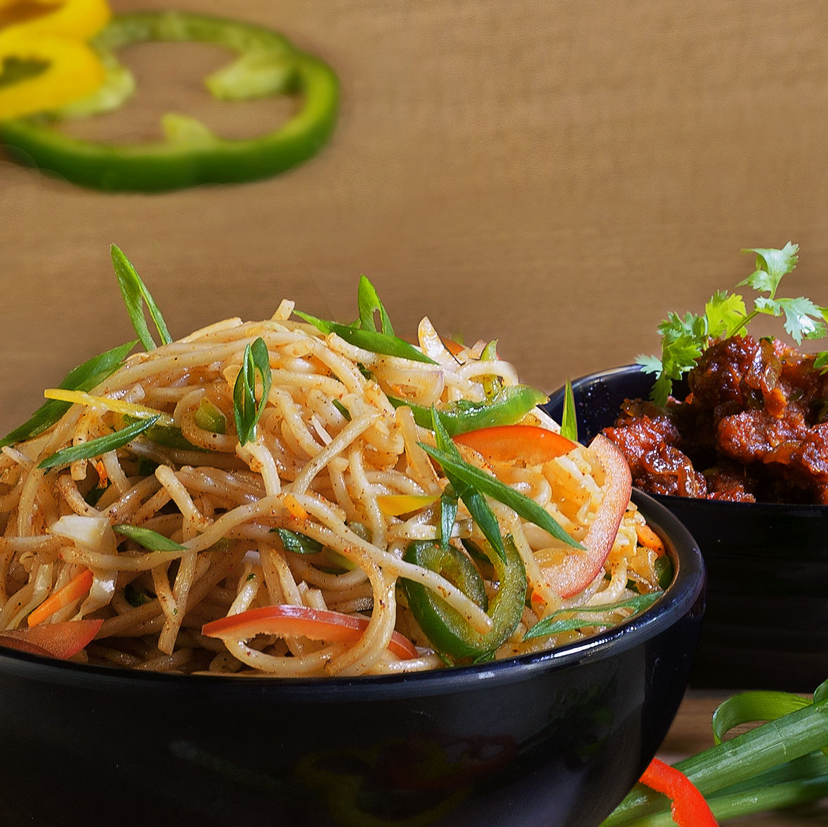 Veg Hakka Noodles with Chicken Manchurian at Wonderla