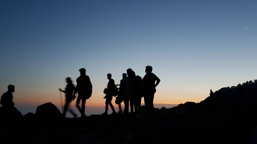 A group of people trekking  -Fort JadhavGADH 