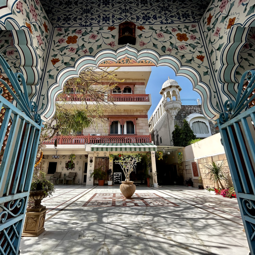 Entrance gate and Front Facade of Suryaa Villa Jaipur